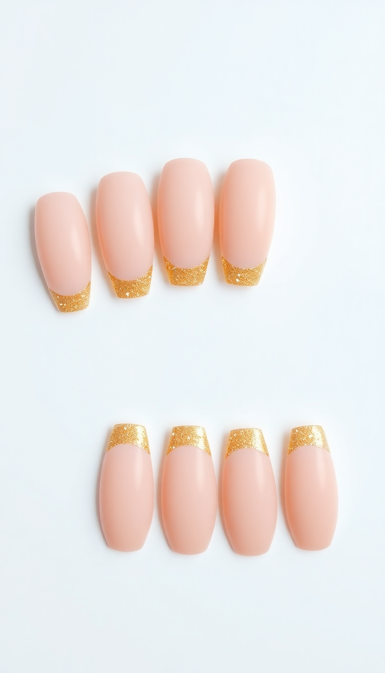 4. Glittering Gold Tips