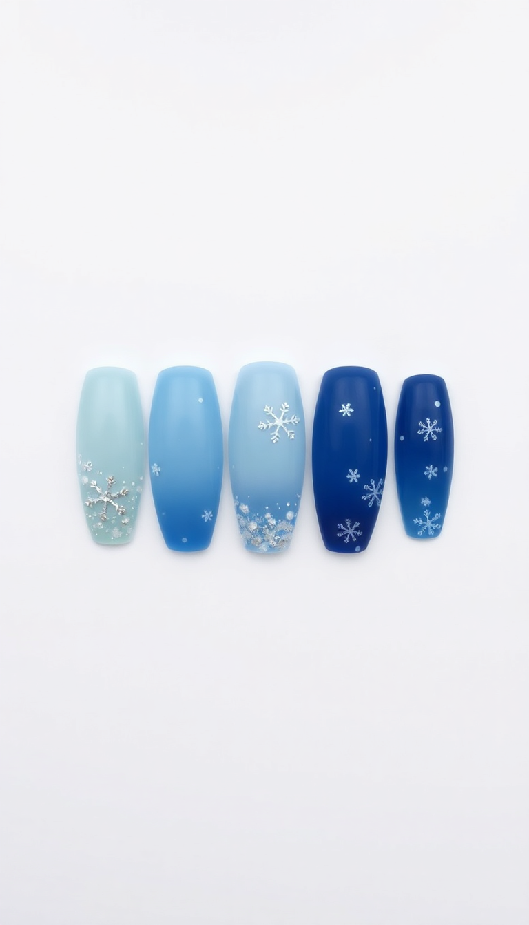 4. Snowy Blue Hues