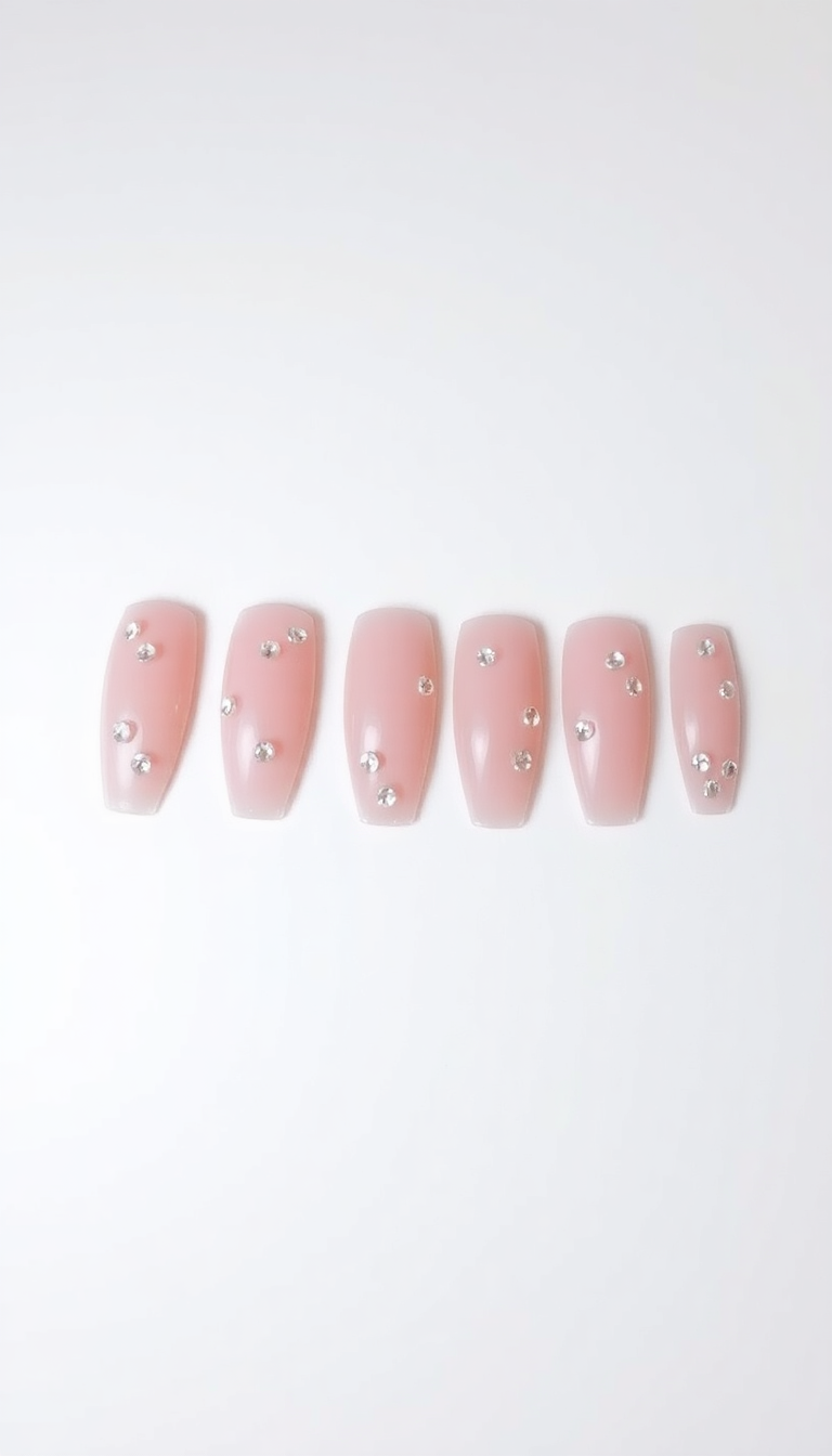 4. Soft Pink with Crystal Embellishments