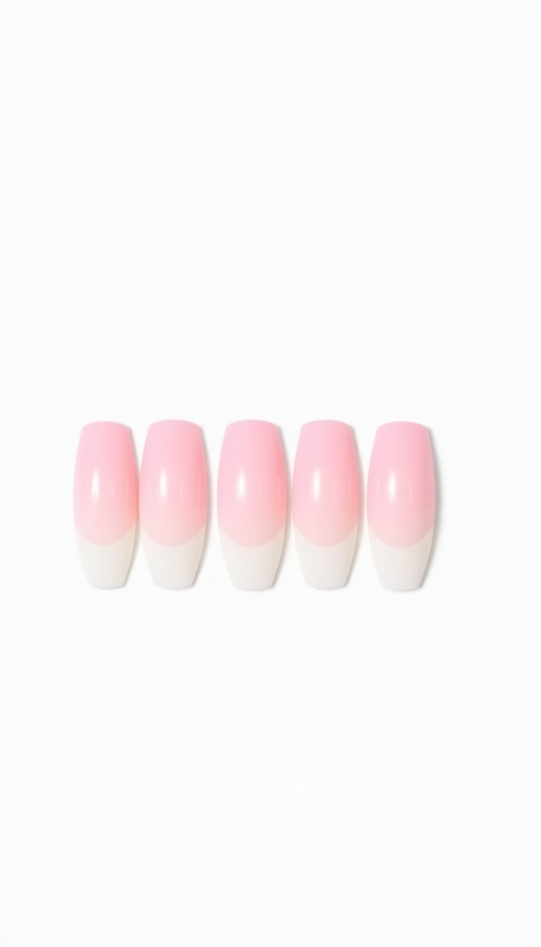 6. Pastel Pink and White Ombre