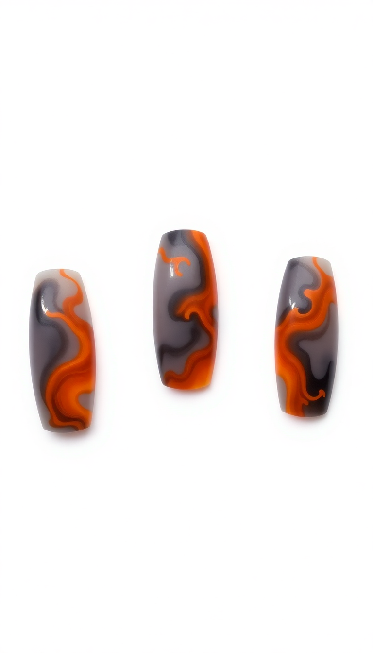 6. Smoky Gray and Vibrant Orange