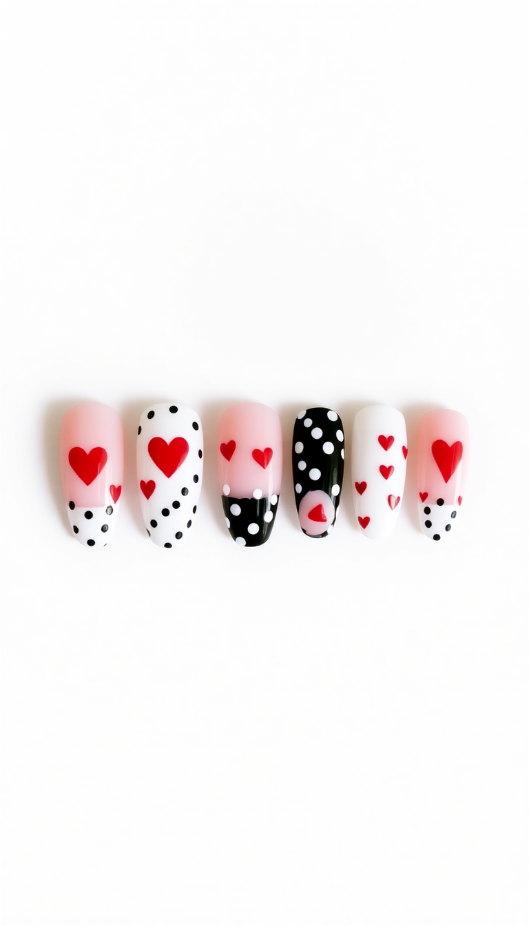 7. Chic Polka Dots and Hearts