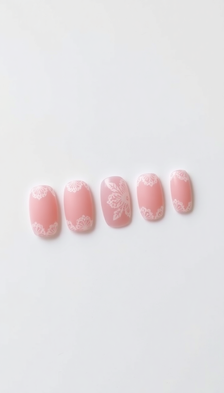 7. Soft Pink Lace for a Subtle Look