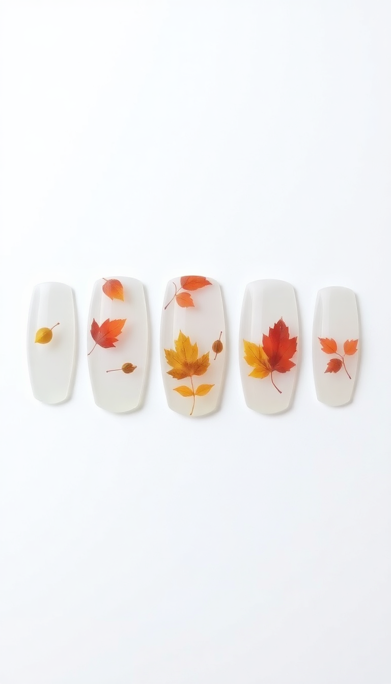 8. Crisp Autumn Leaf Inlays