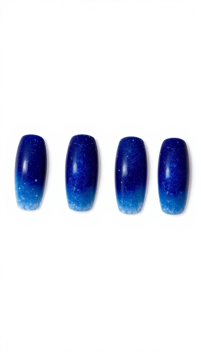 8. Luxe Sapphire Glitter Dip