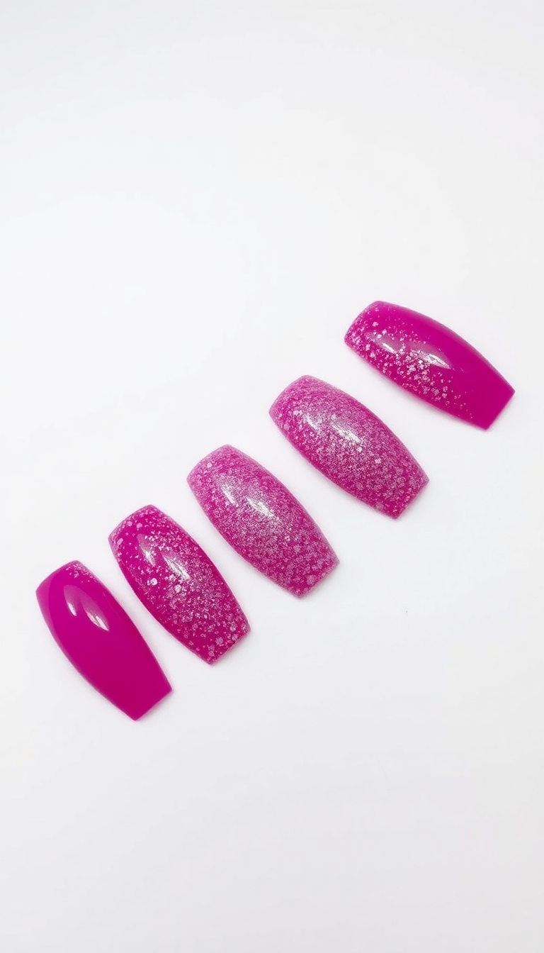 9. Magenta Magic with Glitter Overlays