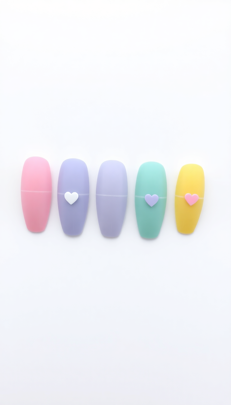 9. Pastel Hearts and Stripes