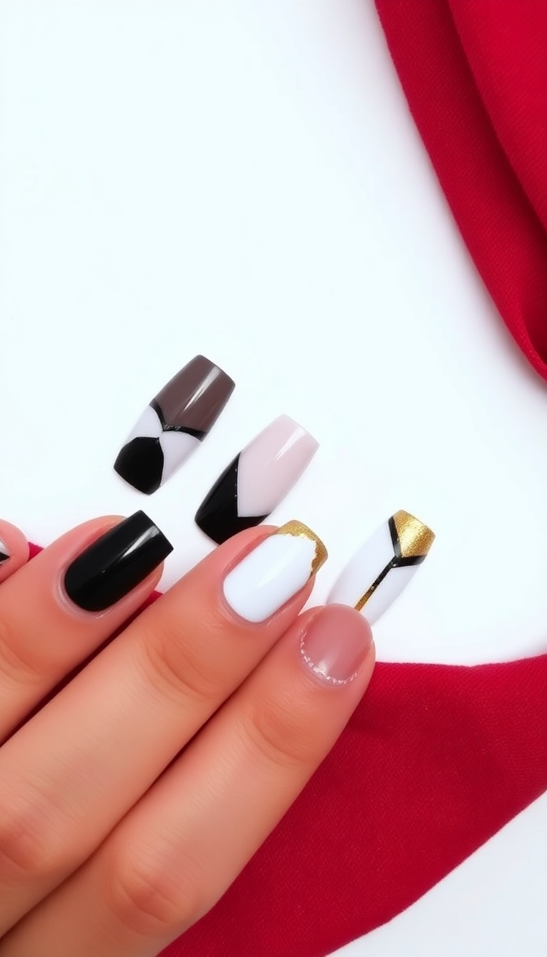 Geometric Nail Art