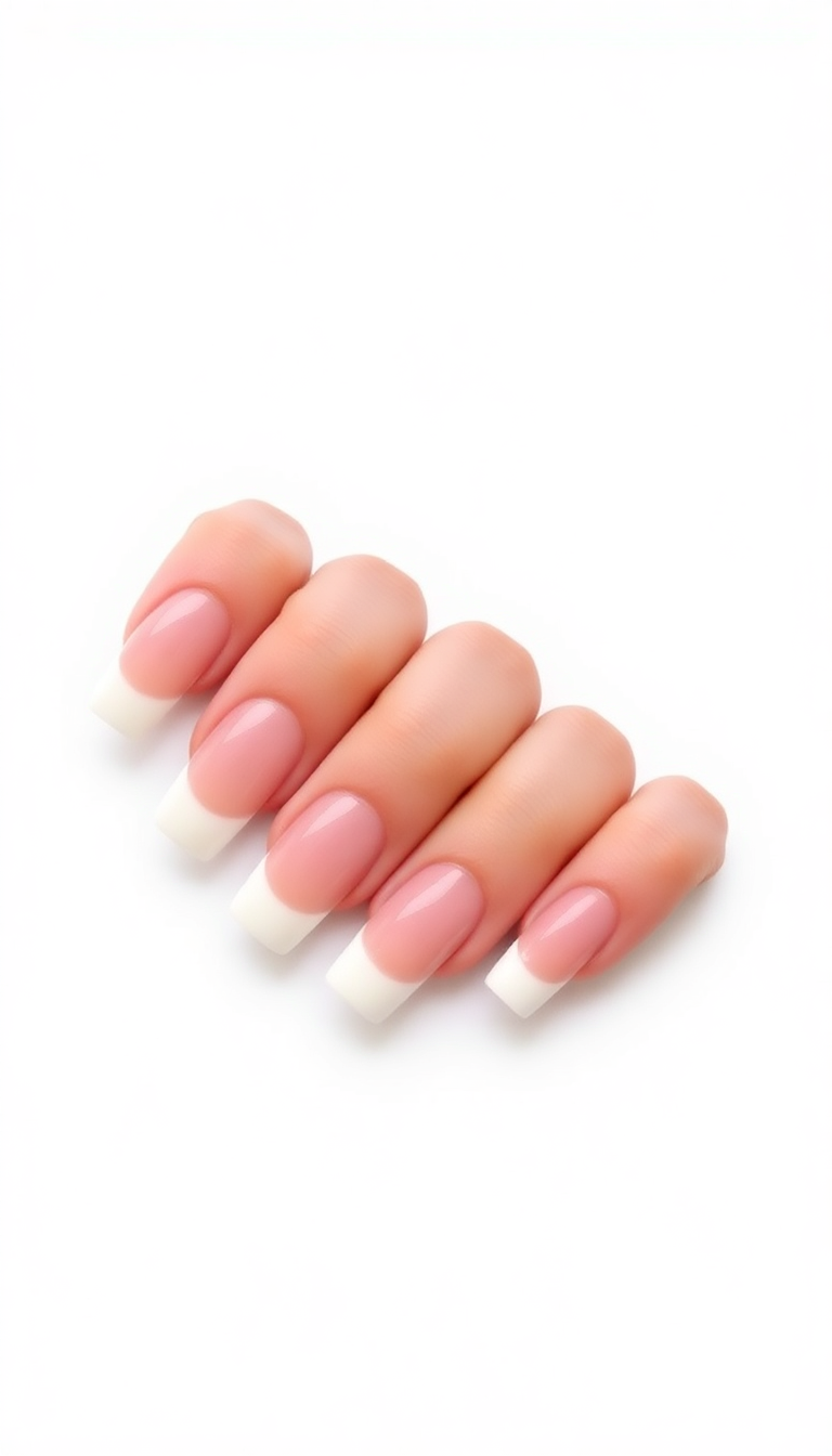 12. Ombre French Tips for a Modern Look