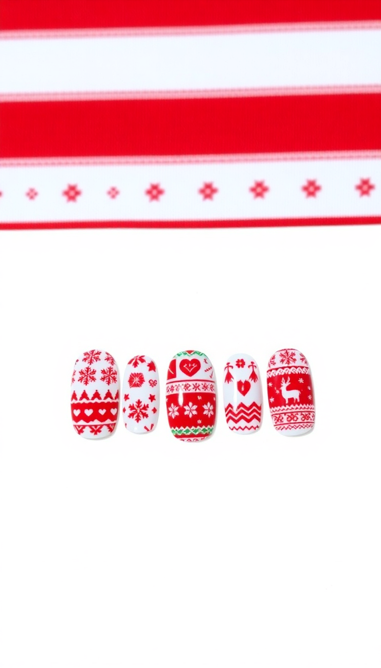 12. Red Christmas Sweater Patterns