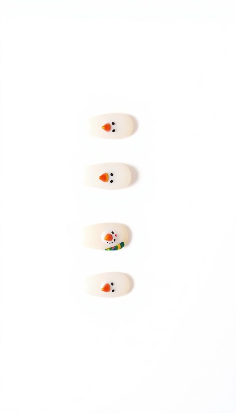 13. Snowman Motifs with 3D Carrot Noses