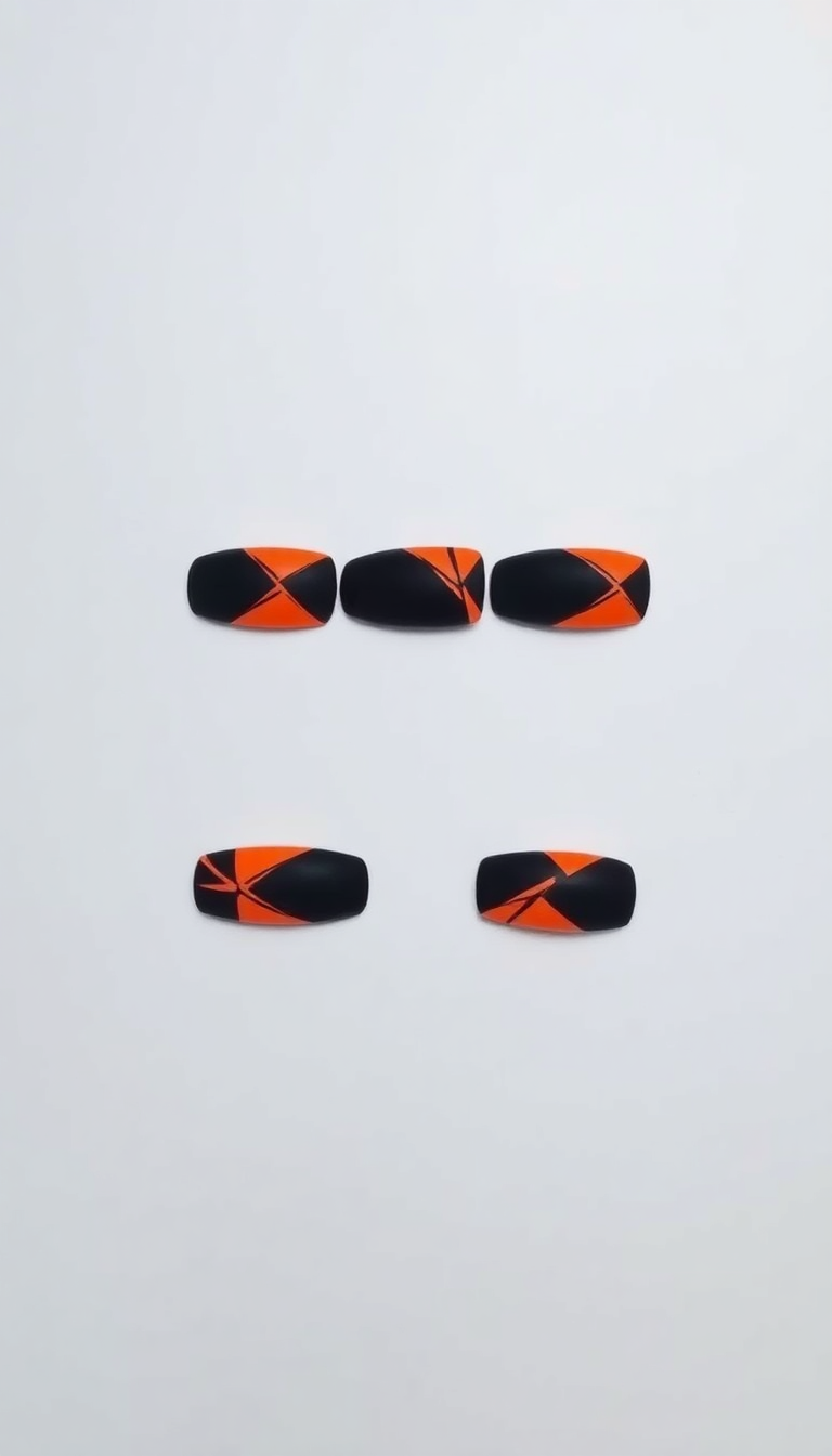 15. Matte Black and Neon Orange