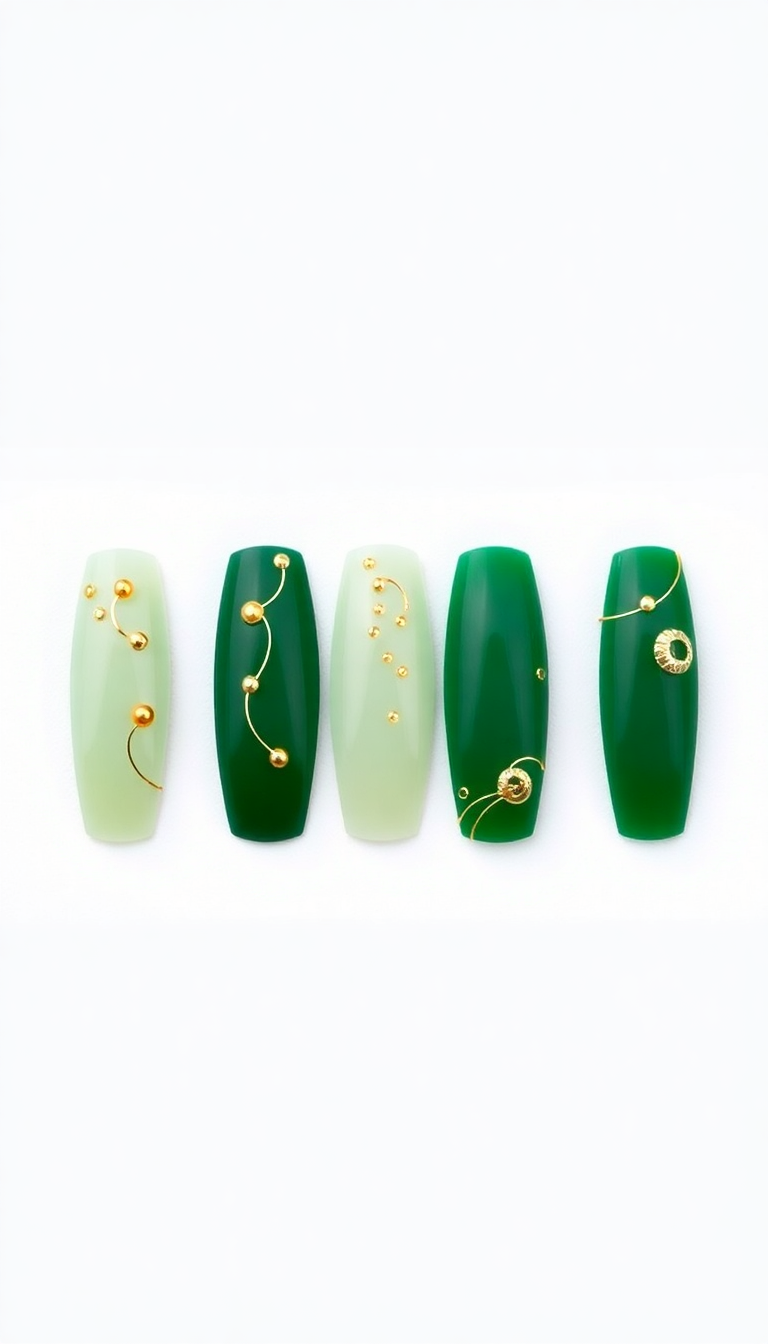 15. Rich Emerald Green Embellishments