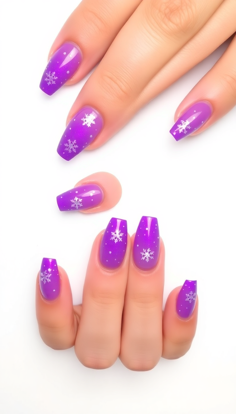 17. Radiant Purple with Snow Accents