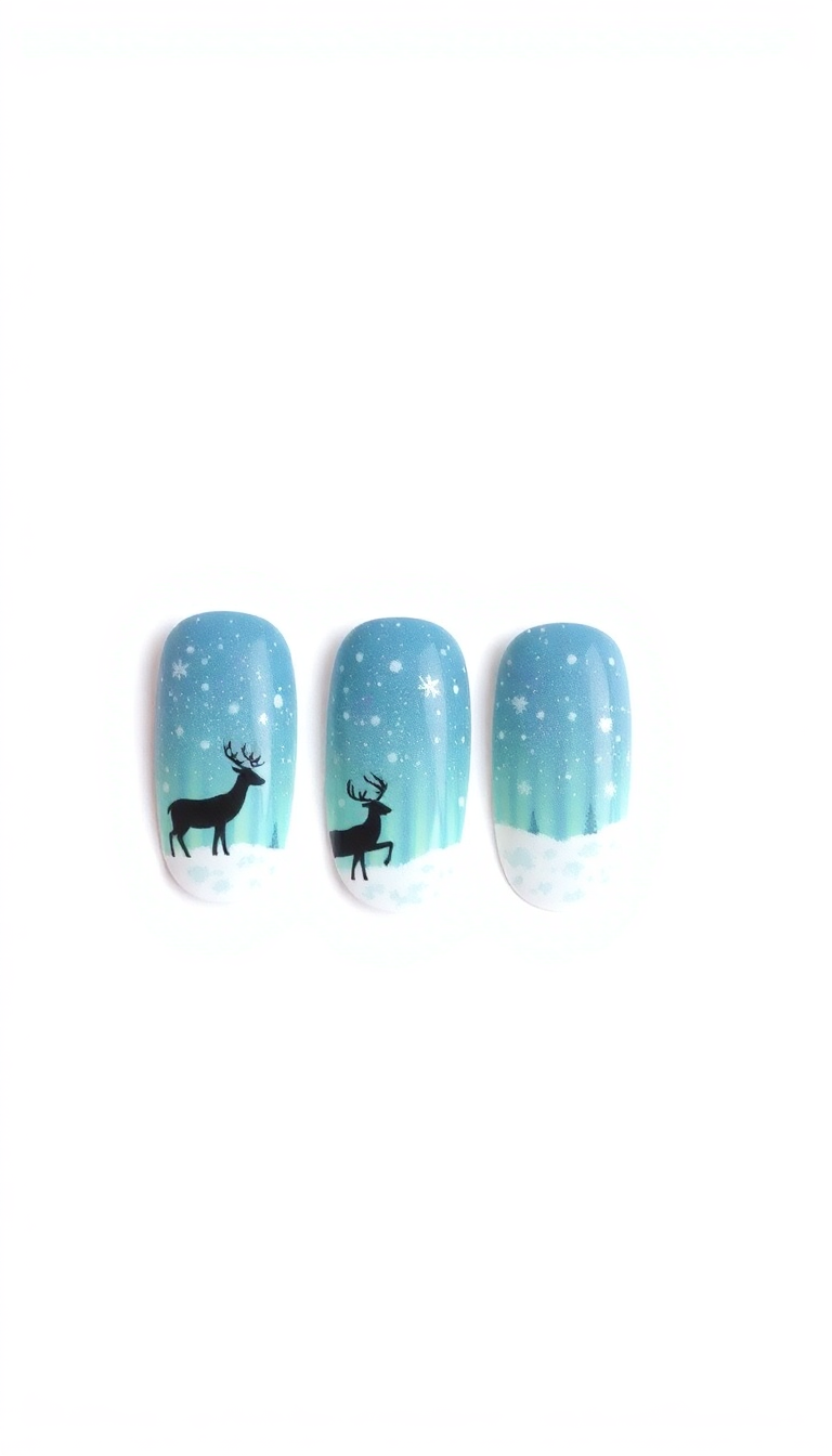 19. Magical Reindeer Silhouettes