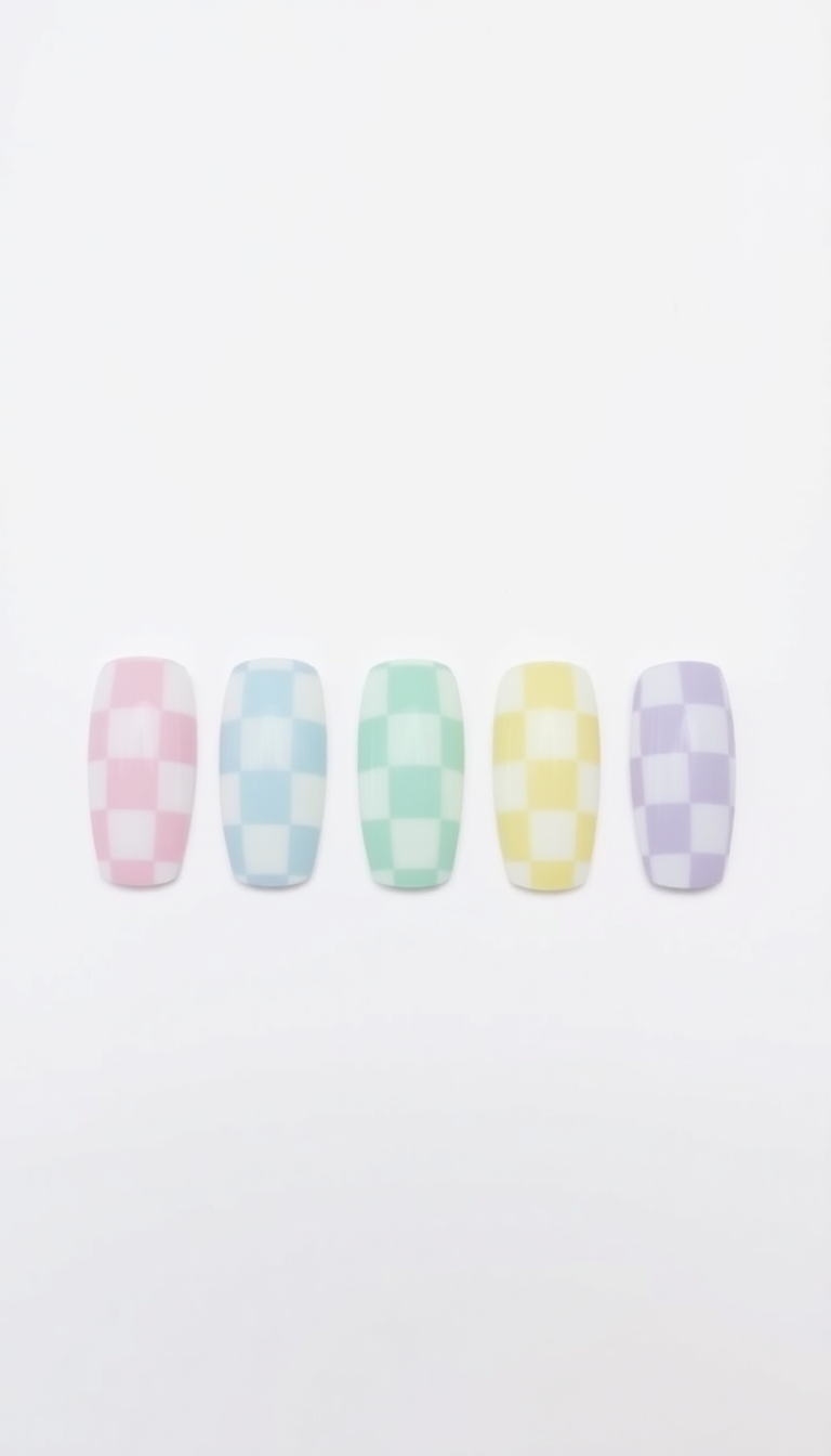 2. Pastel Checkerboard Charm