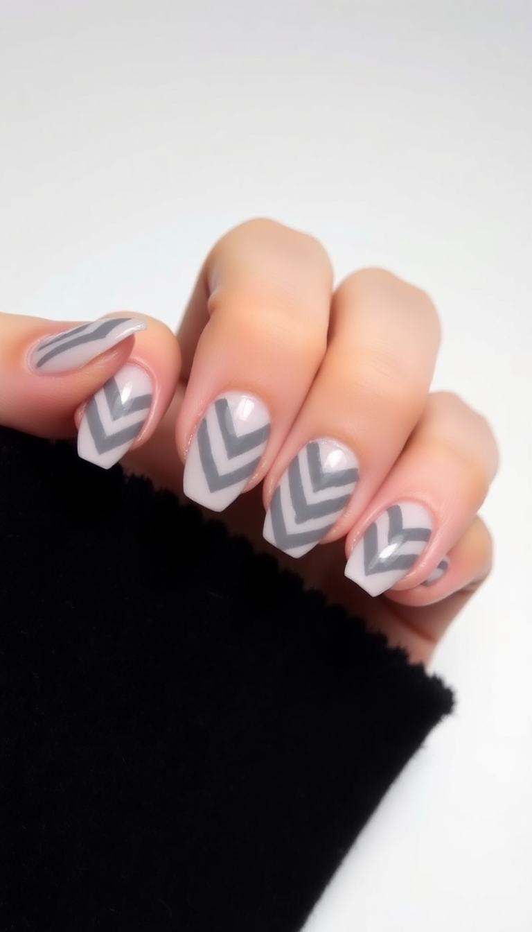 22. Gray Chevron Patterns