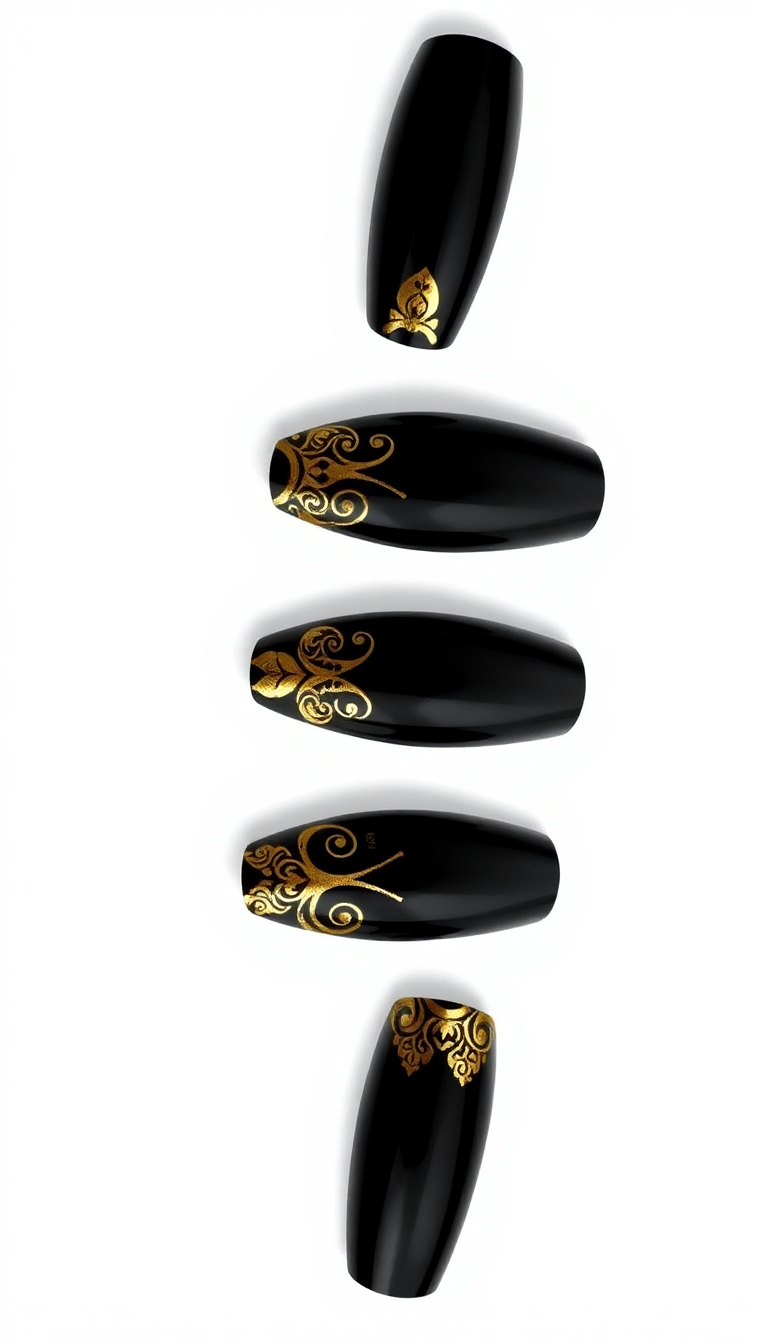 3. Bold Black and Gold