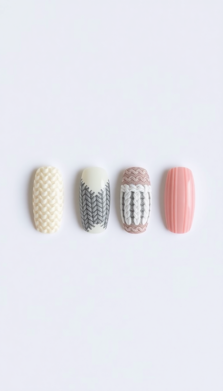 3. Cozy Sweater Pattern Nails