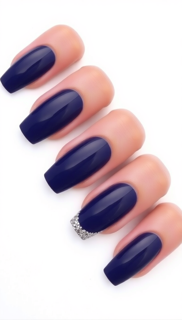 3. Deep Navy Blue Elegance