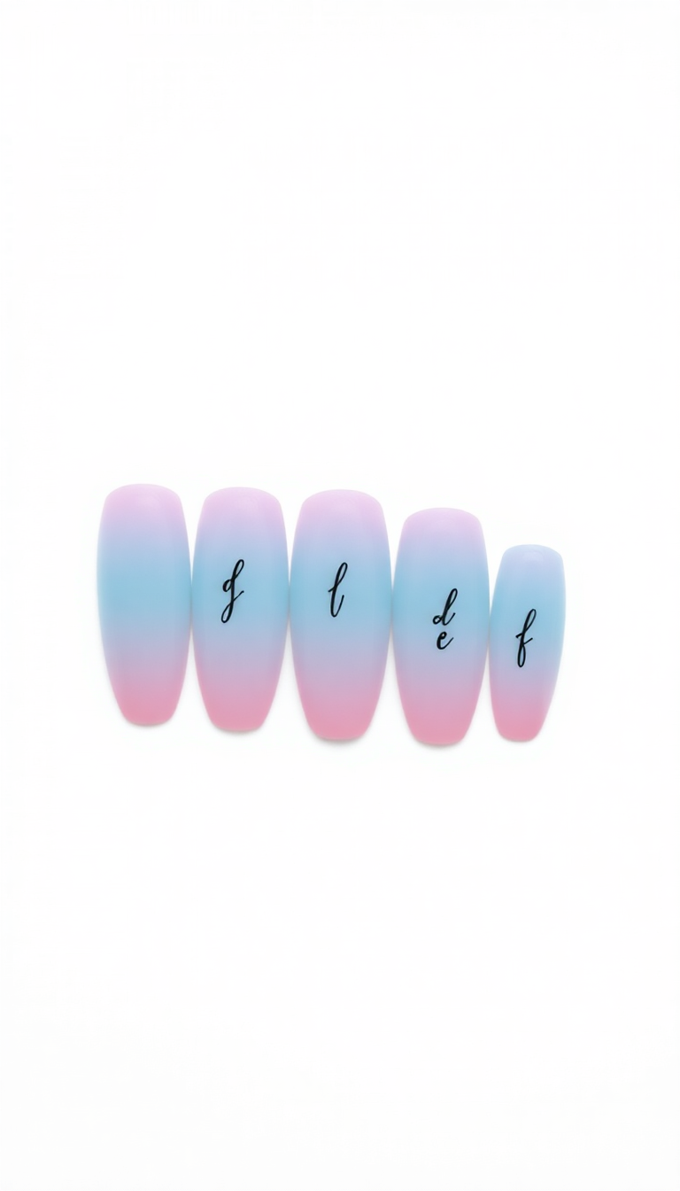 3. Pastel Ombre with Elegant Lettering