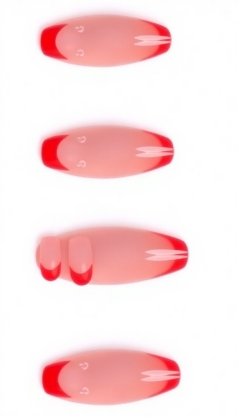 4. Heart Accents on Red Tips