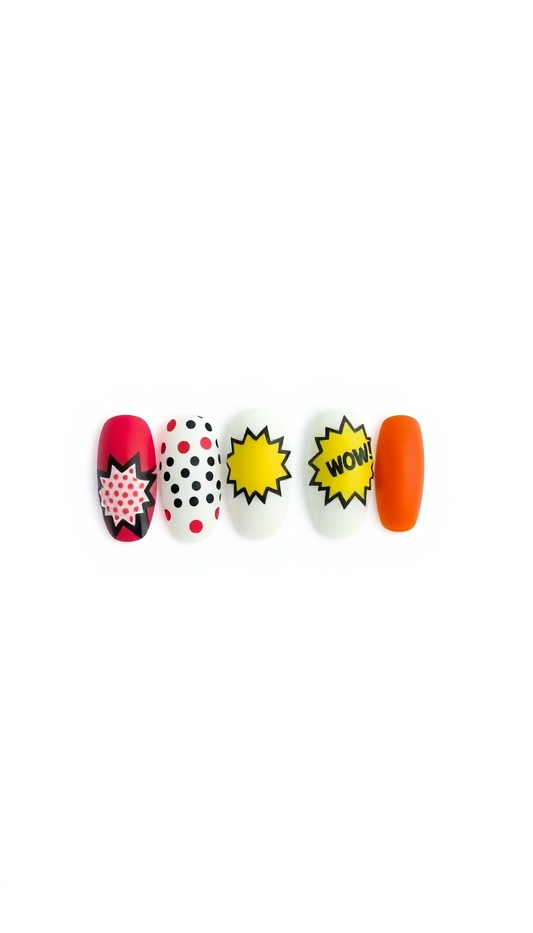 4. Pop Art Inspired Nails