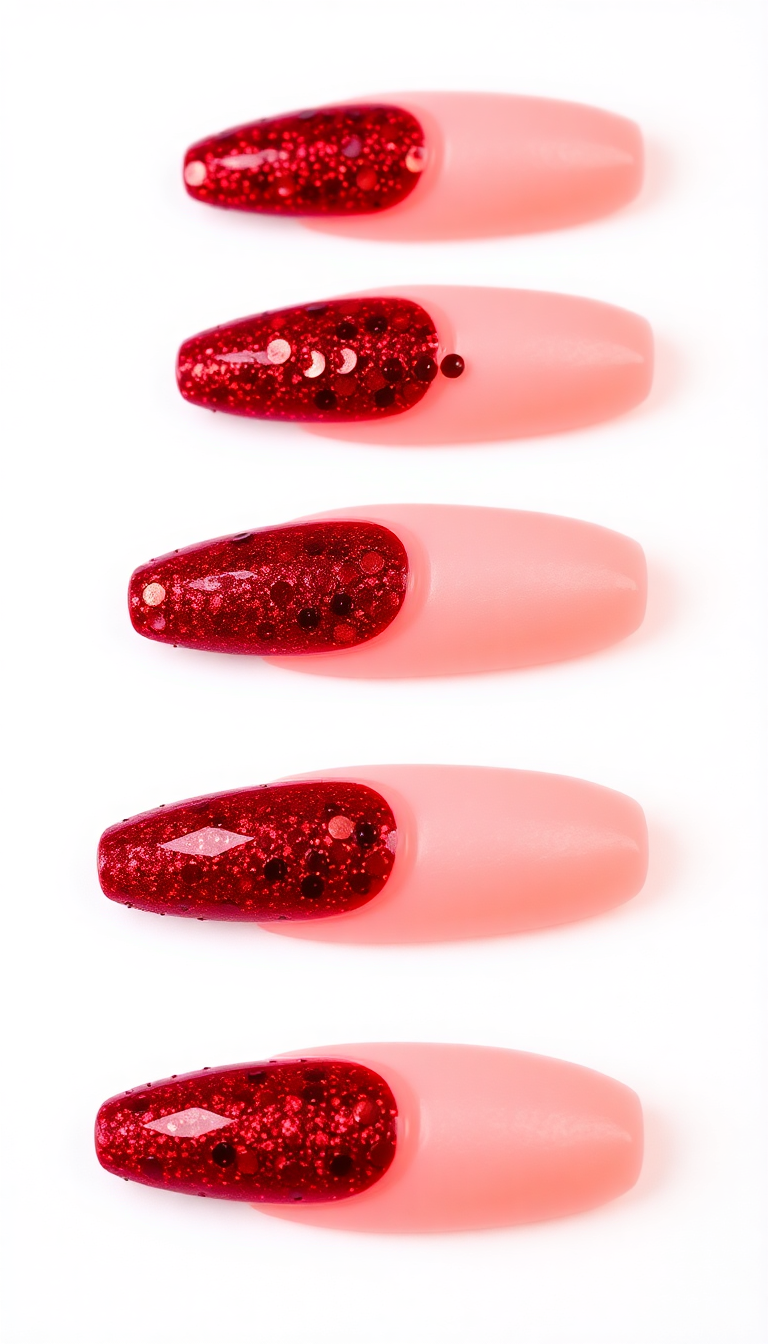 4. Sparkling Ruby Red Sequins