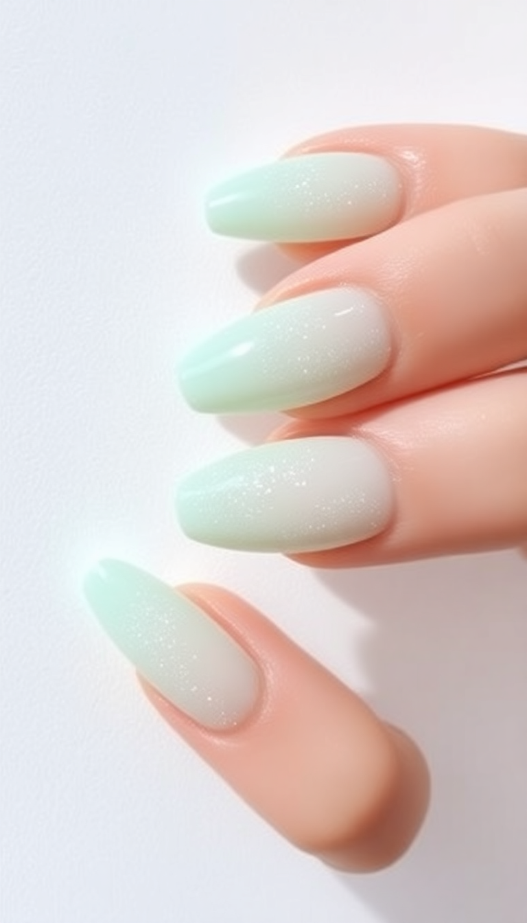 4. Subtle Seafoam Sparkle