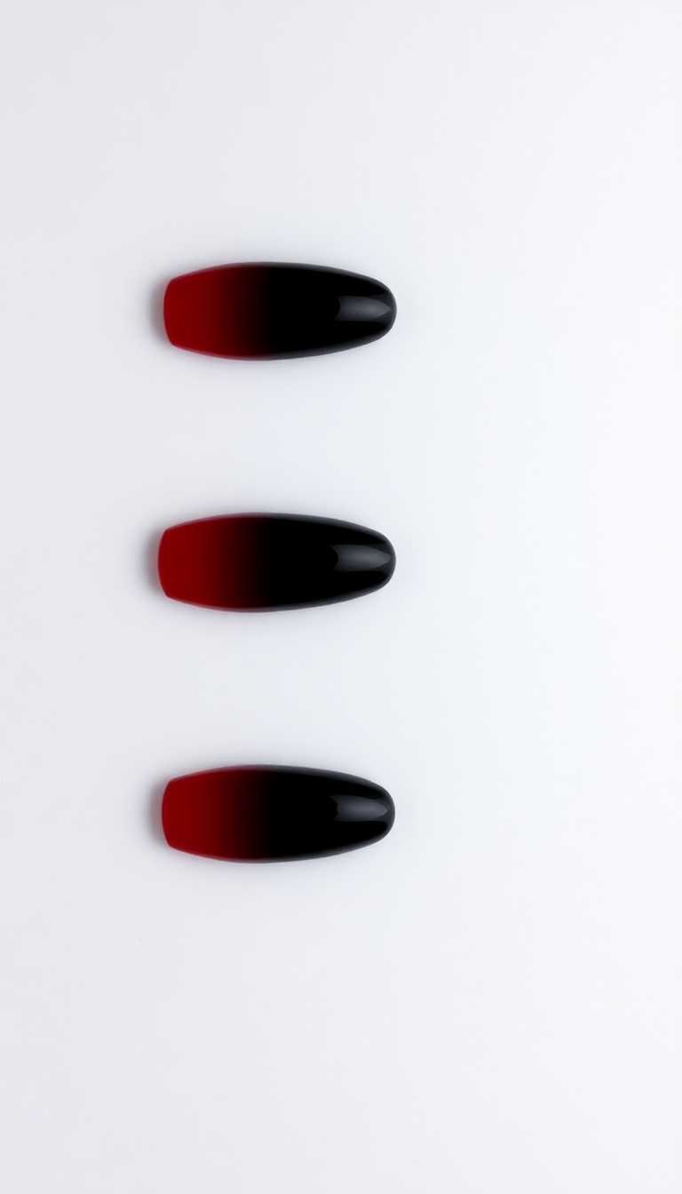 5. Bold Black to Sultry Scarlet Transition