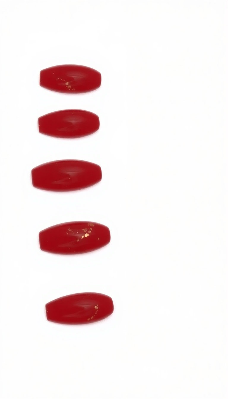 5. Red Cat Eye Jelly with Gold Flakes