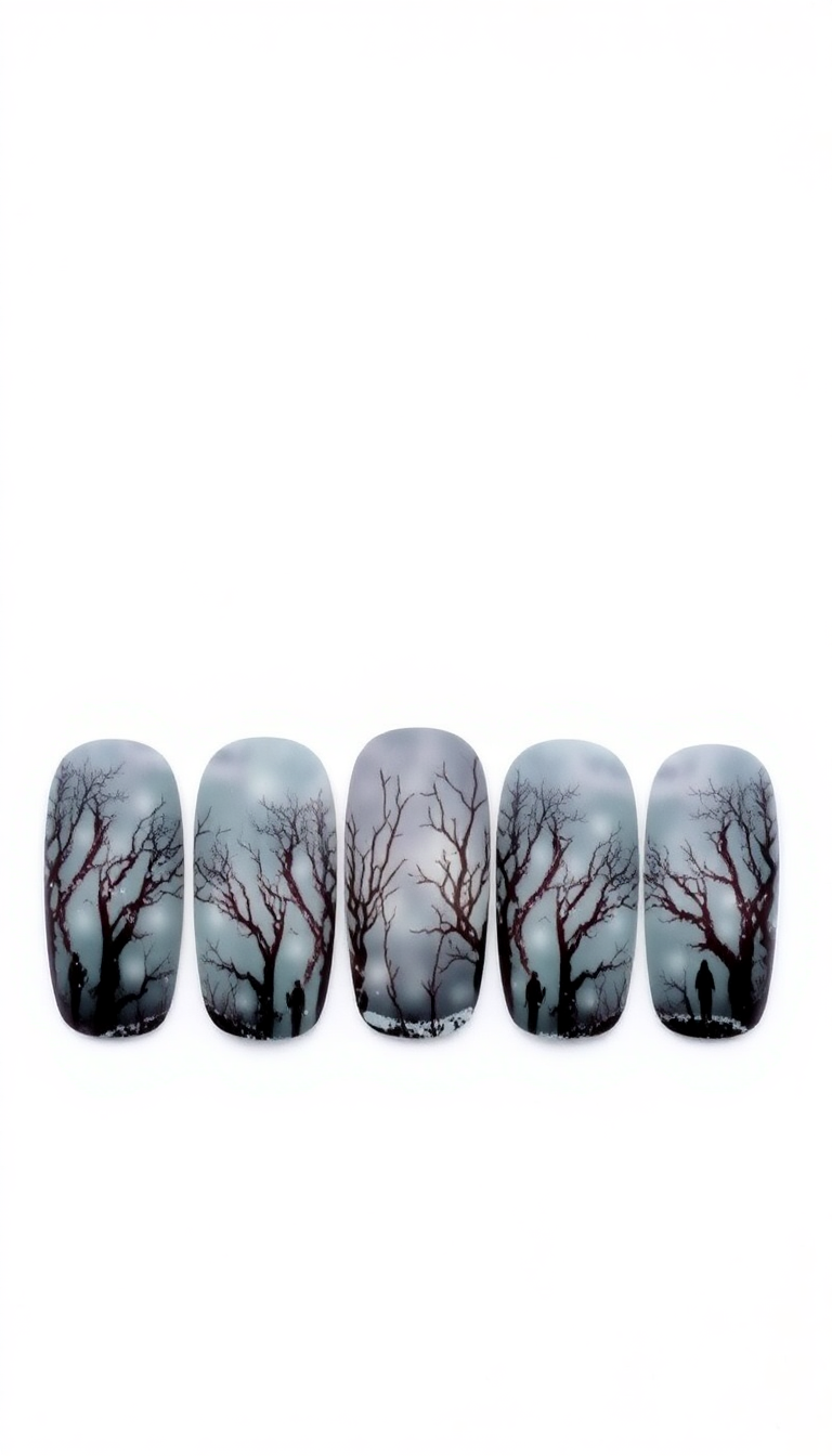 6. Creepy Winter Forest Scene