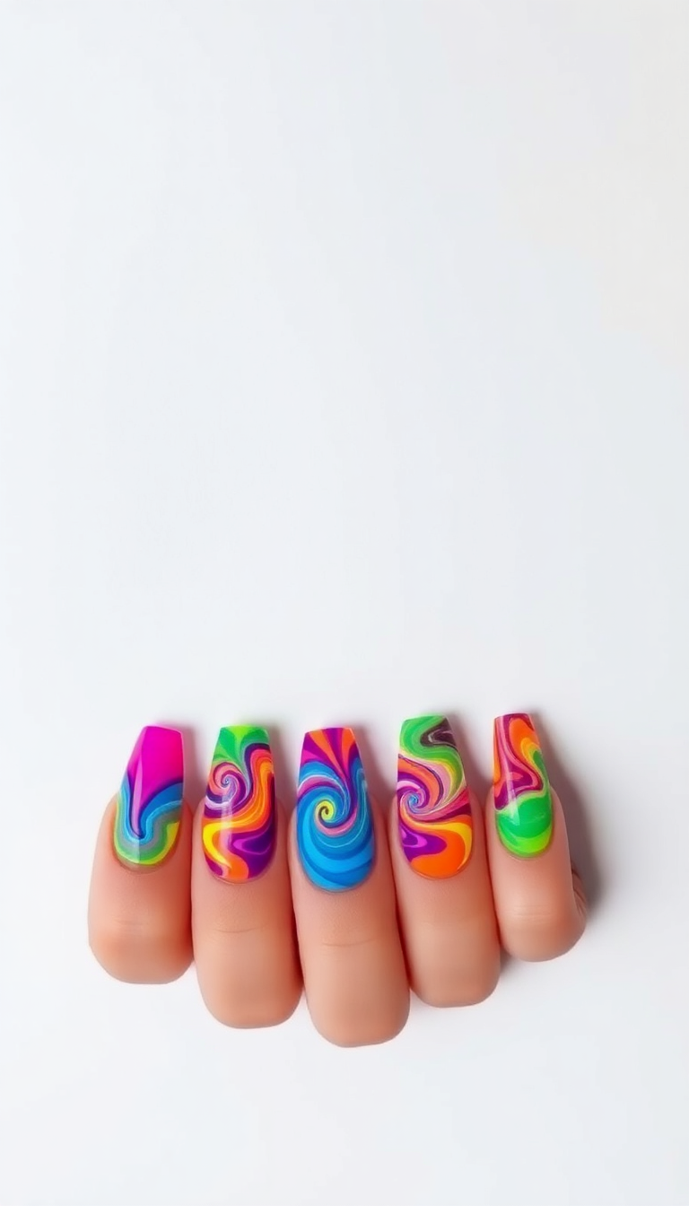 6. Psychedelic Colors - A Splash of Neon