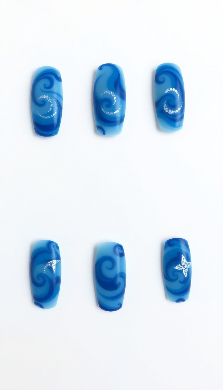 7. Deep Blue Sea Swirls