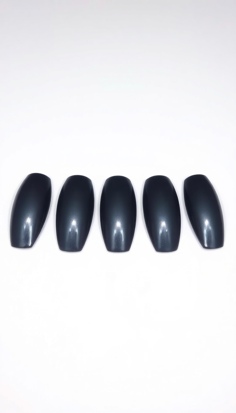 7. Sleek Gunmetal Polish