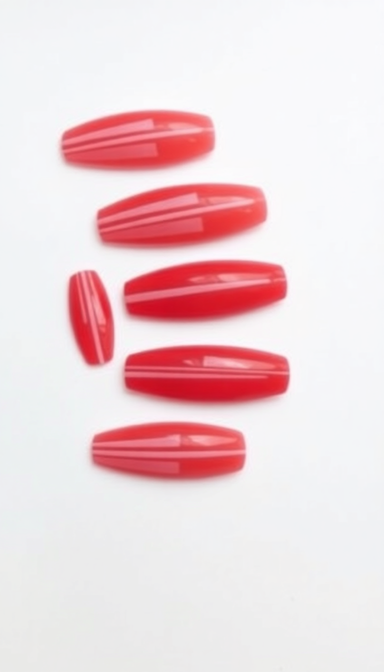 9. Red Cat Eye Jelly with White Stripes