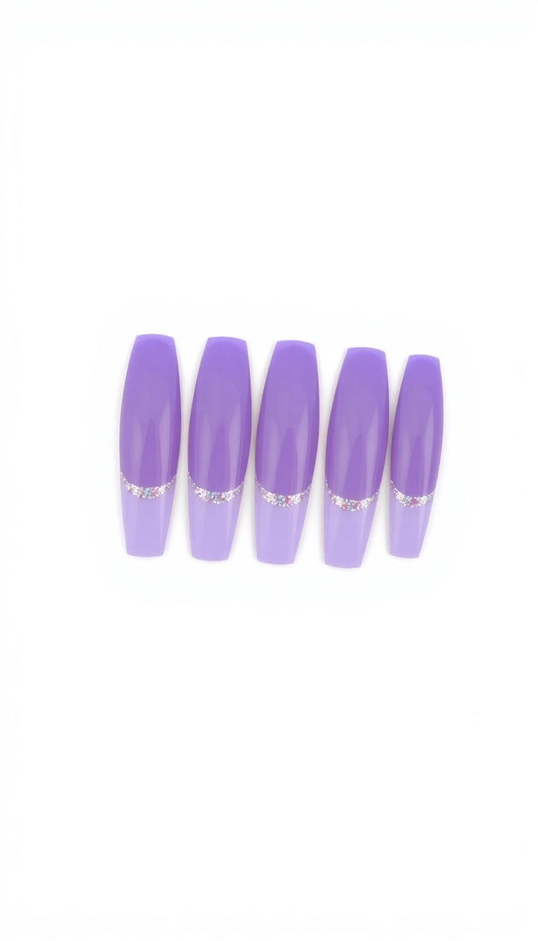 10. Violet French Manicure with a Twist