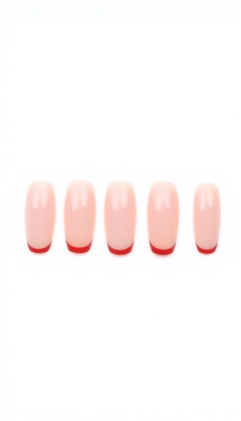11. Subtle Red French Tips