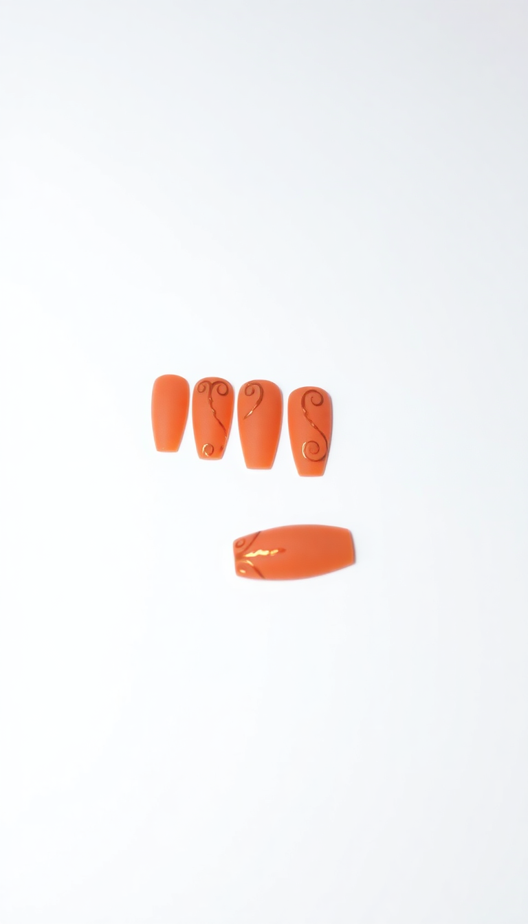 11. Warm Tangerine and Rust Accents