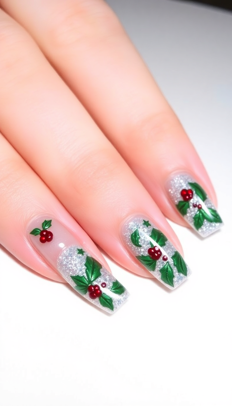 12. Glistening Holly Leaves