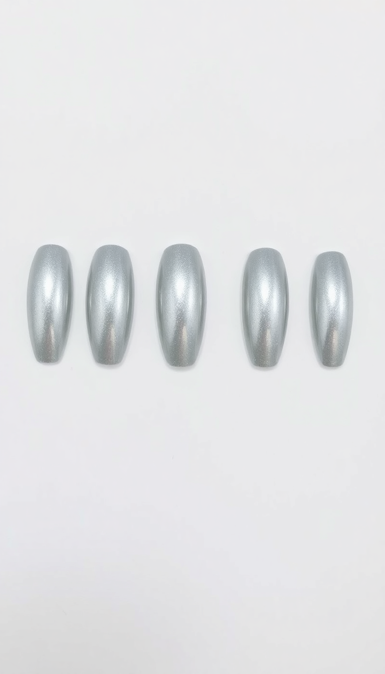 13. Metallic Magic Almond Nail Art