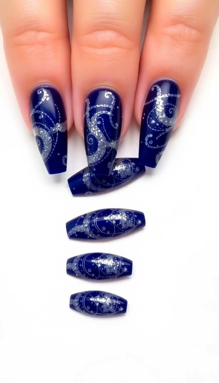 14. Midnight Blue and Silver