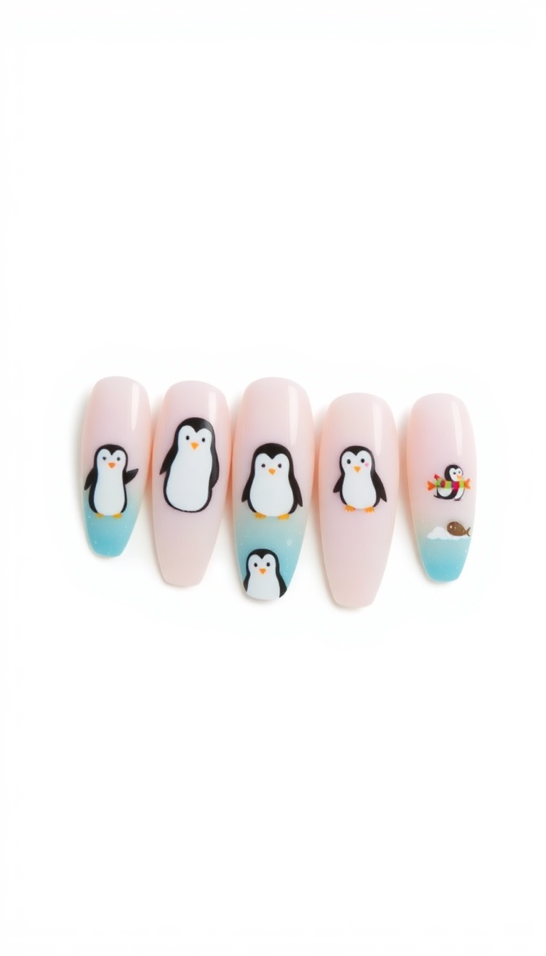 14. Playful Penguin Motifs