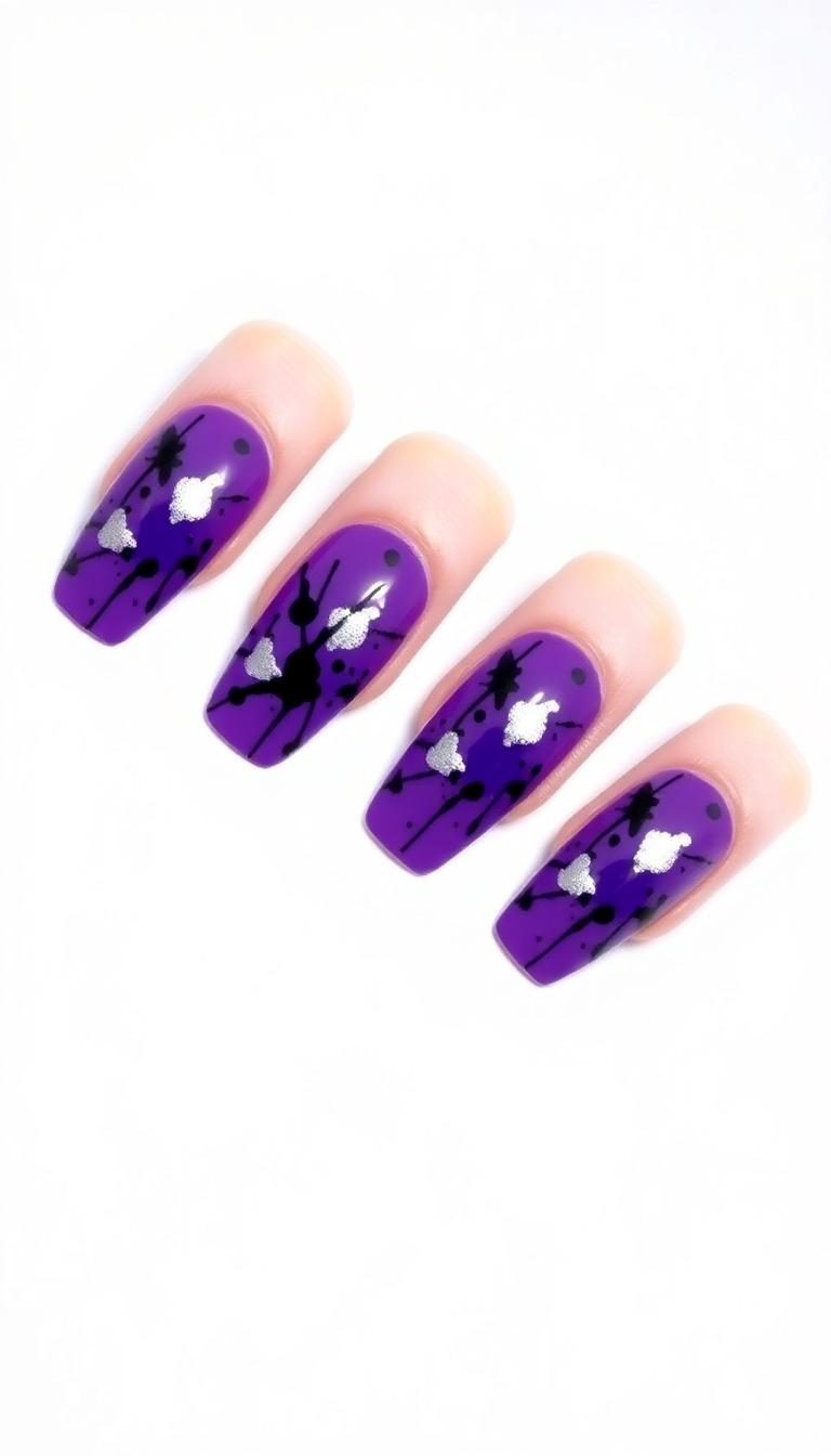 15. Edgy Violet Splatter