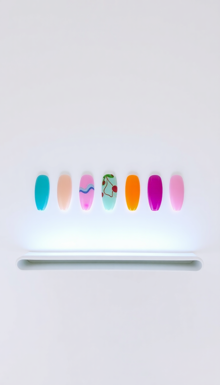15. Illuminated Shelves for Highlighting Colors