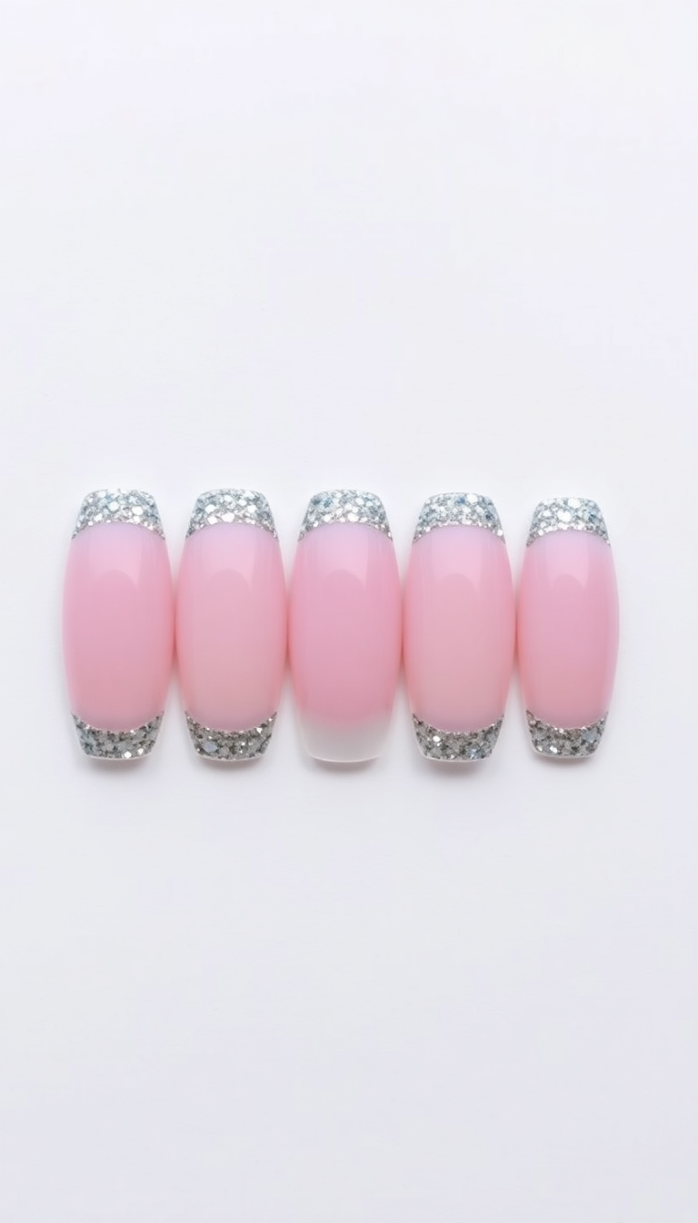 2. Sparkling Glitter Tips