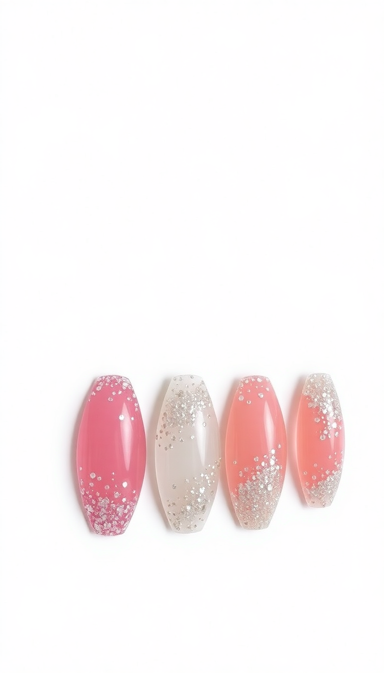 3. Glitter Glam Almond Nail Art
