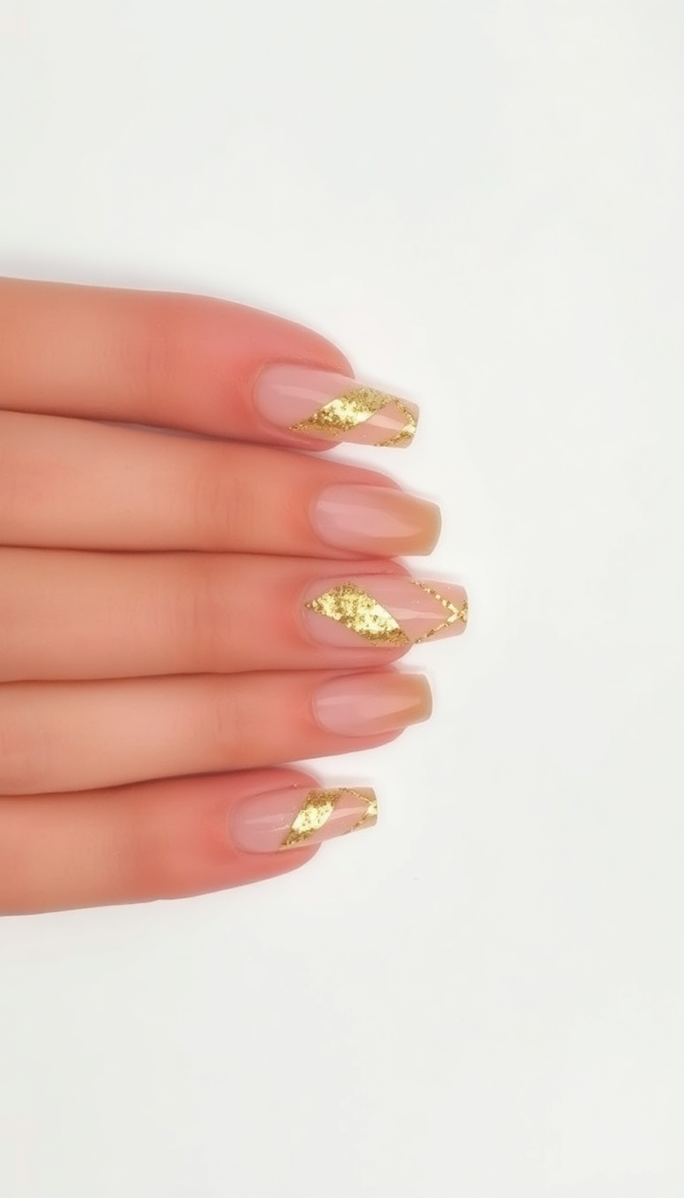 3. Glittering Gold Leaf Accents