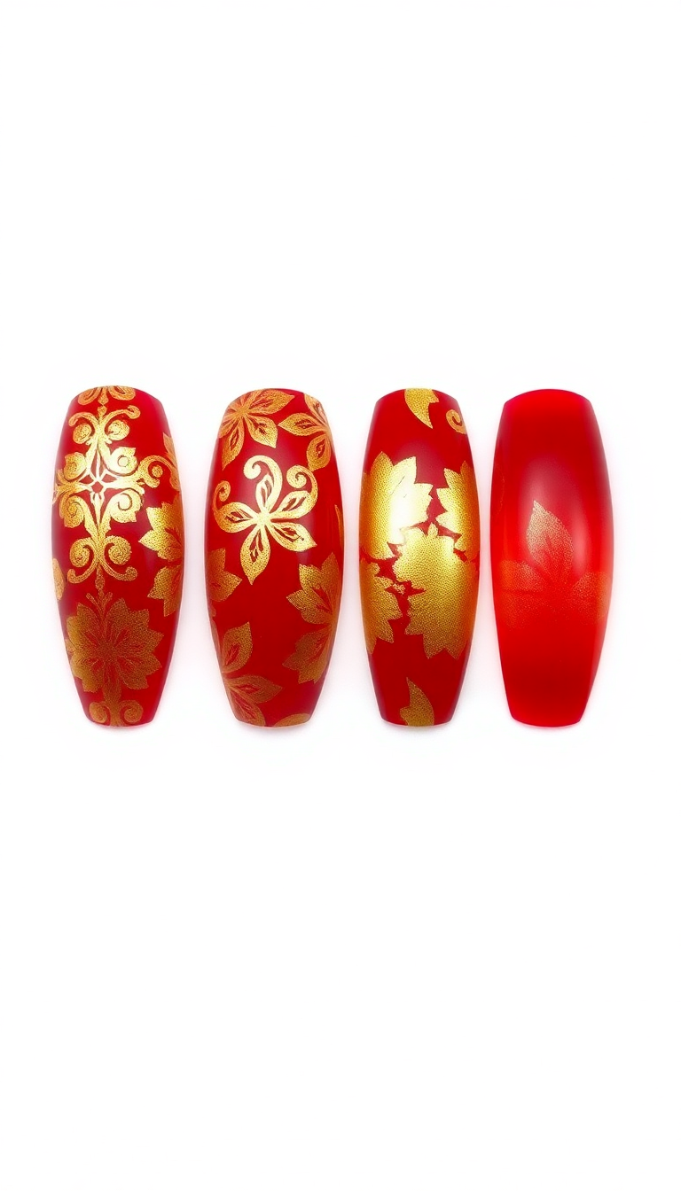 5. Bold Red and Gold Mix