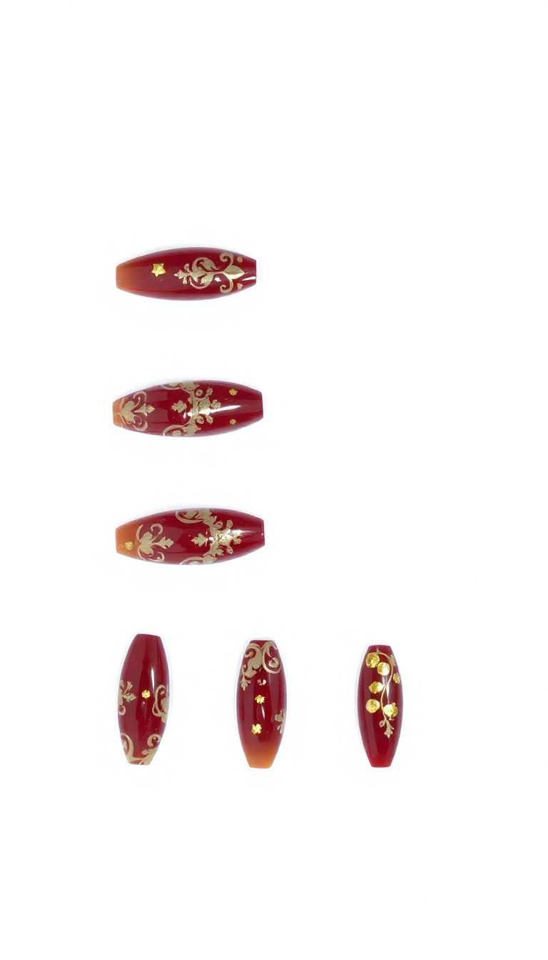 5. Burgundy and Gold Elegance
